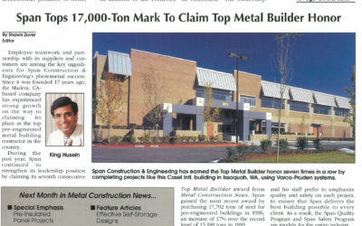 1997 SPAN Tops 17,000 Ton Mark to Claim Top Metal Builder Honor