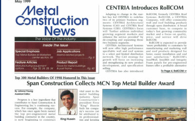 1999 Span Collects MCN Top Metal Builder Award